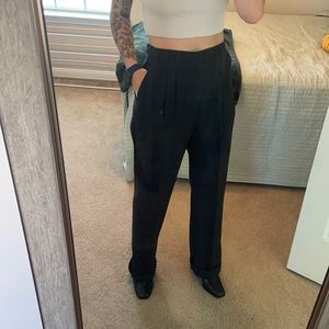 Vintage black pleated trousers